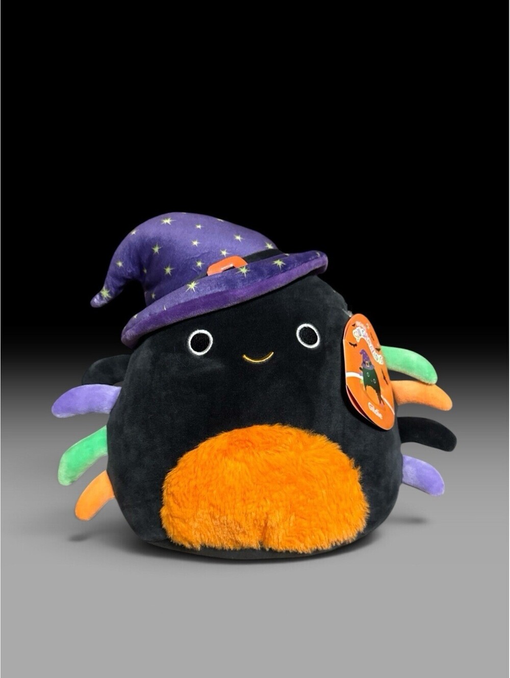 Squishmallows GILDIE Black SPIDER Witch Wizard Hat Halloween 9" Plush Witchy